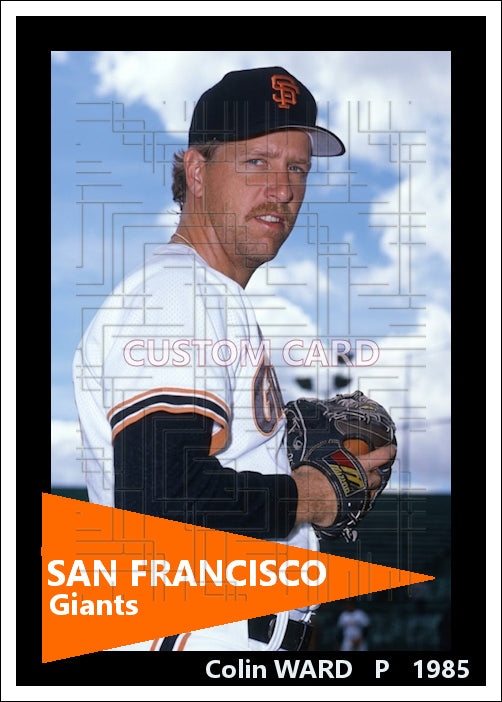 Colin Ward - 1985 San Francisco Giants - choose a size & style