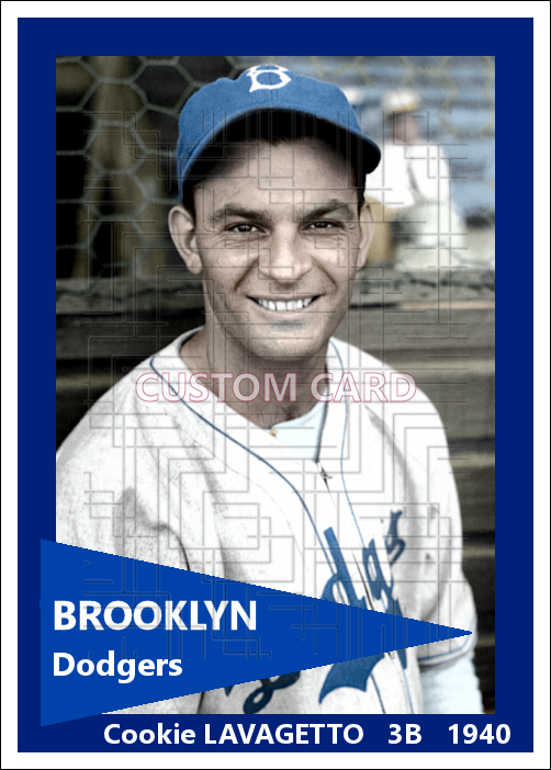 Cookie Lavagetto - 1940 Brooklyn Dodgers - choose a size & style