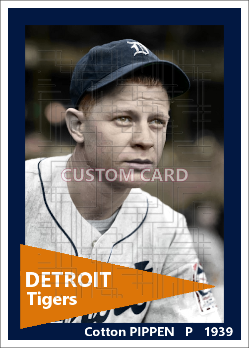 Cotton Pippen - 1939 Detroit Tigers - choose a size & style