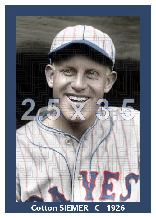 Cotton Siemer - 1926 Boston Braves - choose a size & style
