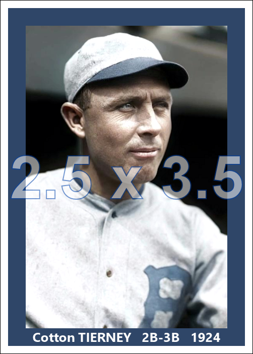 Cotton Tierney - 1924 Boston Braves - choose a size & style