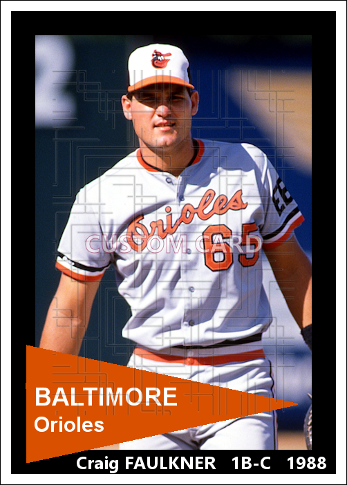 Craig Faulkner - 1988 Baltimore Orioles - choose a size & style