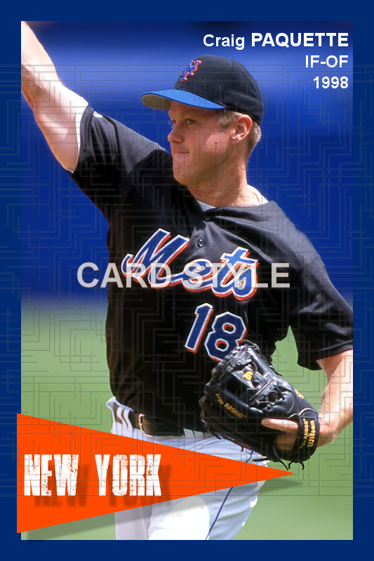 Craig Paquette - 1998 New York Mets - choose a size & style