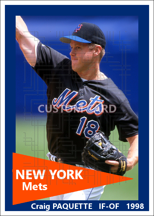 Craig Paquette - 1998 New York Mets - choose a size & style