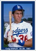 Craig Shipley - 1987 Los Angeles Dodgers - choose a size & style