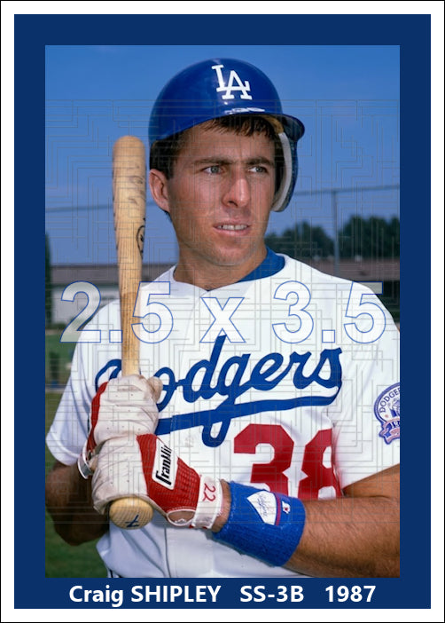 Craig Shipley - 1987 Los Angeles Dodgers - choose a size & style