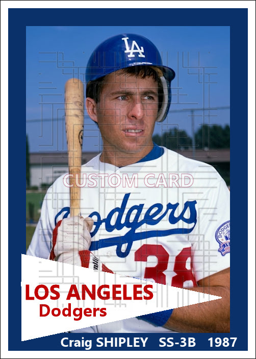 Craig Shipley - 1987 Los Angeles Dodgers - choose a size & style