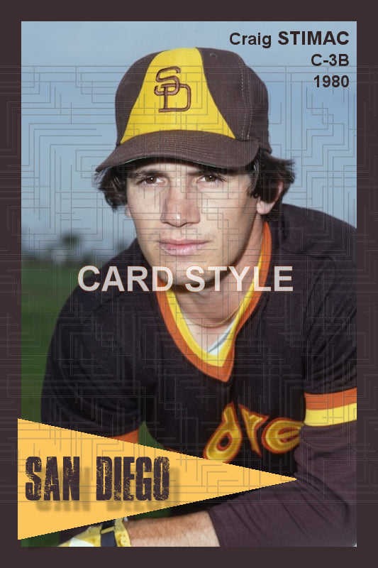 Craig Stimac - 1980 San Diego Padres - choose a size & style