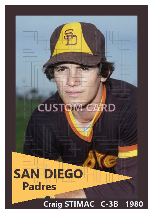 Craig Stimac - 1980 San Diego Padres - choose a size & style