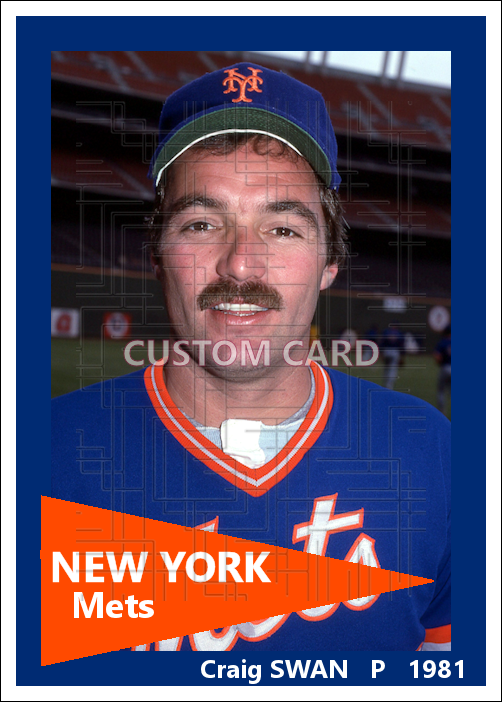 Craig Swan - 1981 New York Mets - choose a size & style