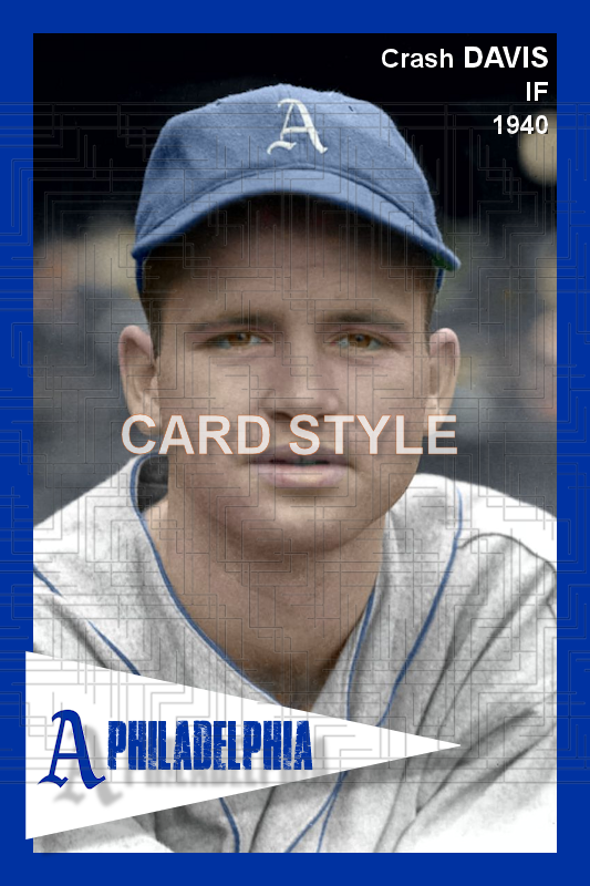 Crash Davis - 1940 Philadelphia Athletics - choose a size & style