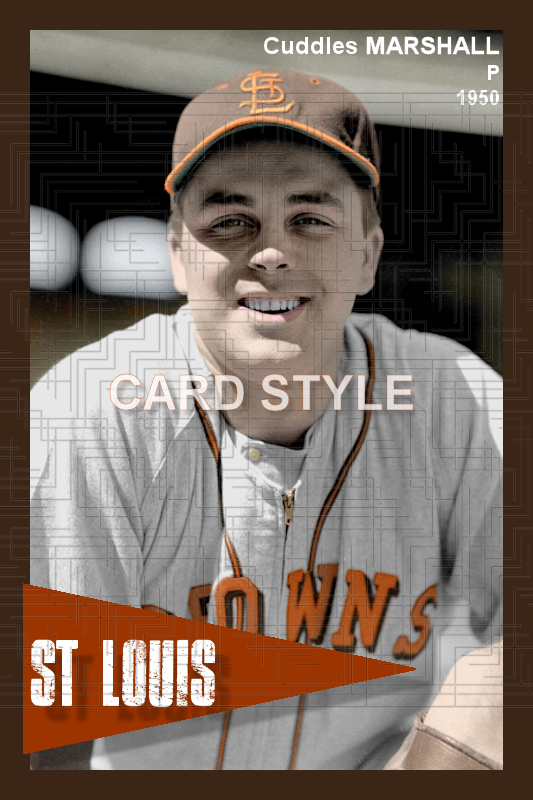 Cuddles Marshall - 1950 St. Louis Browns - choose a size & style
