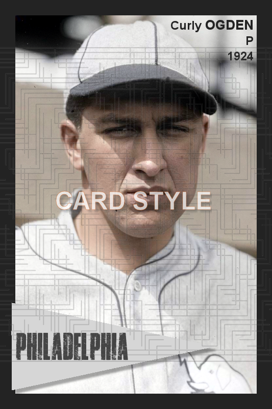 Curly Ogden - 1924 Philadelphia Athletics - choose a size & style