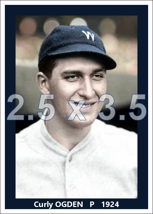 Curly Ogden - 1924 Washington Senators - choose a size & style