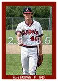 Curt Brown - 1983 California Angels - choose a size & style