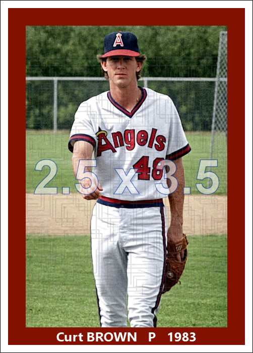 Curt Brown - 1983 California Angels - choose a size & style