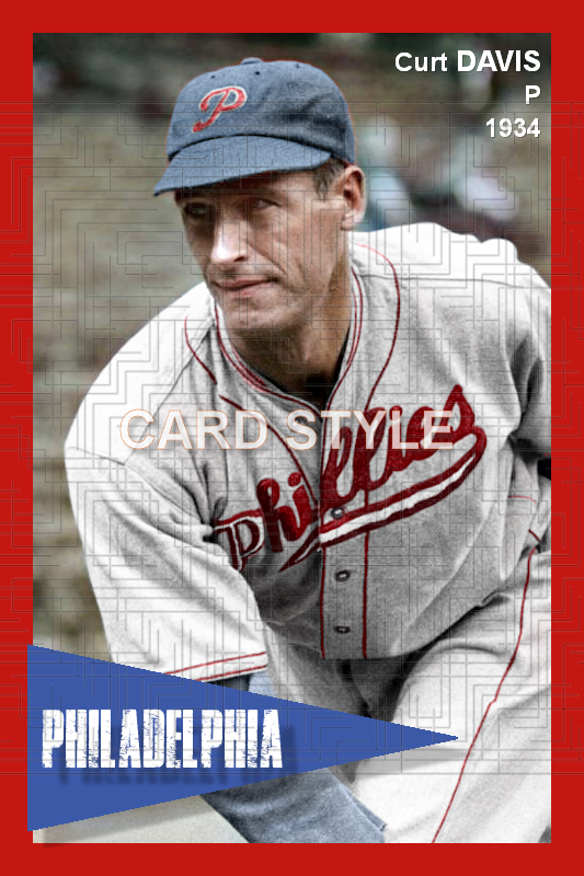 Curt Davis - 1934 Philadelphia Phillies - choose a size & style
