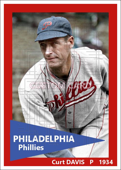 Curt Davis - 1934 Philadelphia Phillies - choose a size & style
