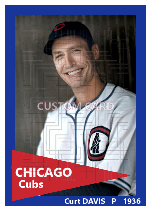 Curt Davis - 1936 Chicago Cubs - choose a size & style