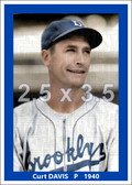 Curt Davis - 1940 Brooklyn Dodgers - choose a size & style