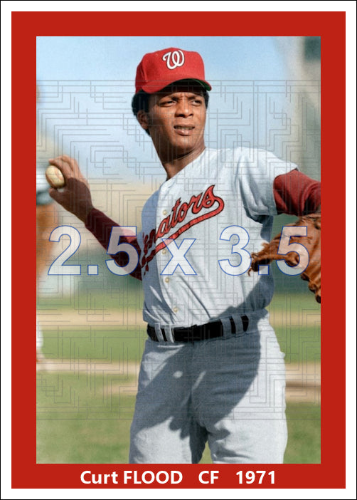 Curt Flood - 1971 Washington Senators - choose a size & style