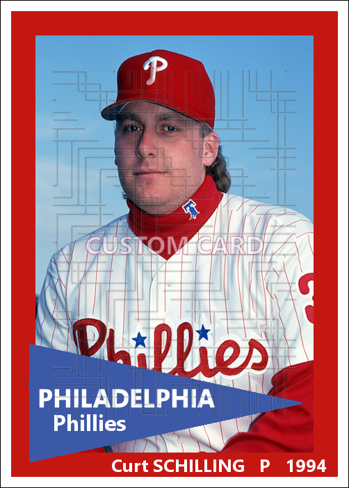 Curt Schilling - 1994 Philadelphia Phillies - choose a size & style