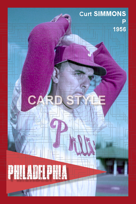 Curt Simmons - 1956 Philadelphia Phillies - choose a size & style