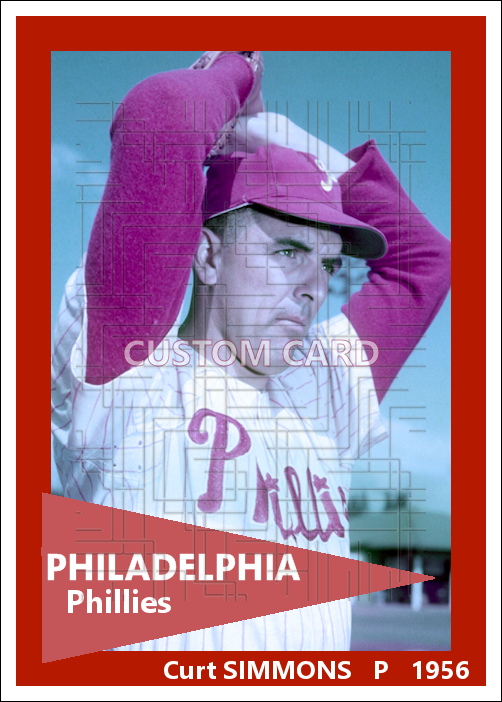 Curt Simmons - 1956 Philadelphia Phillies - choose a size & style