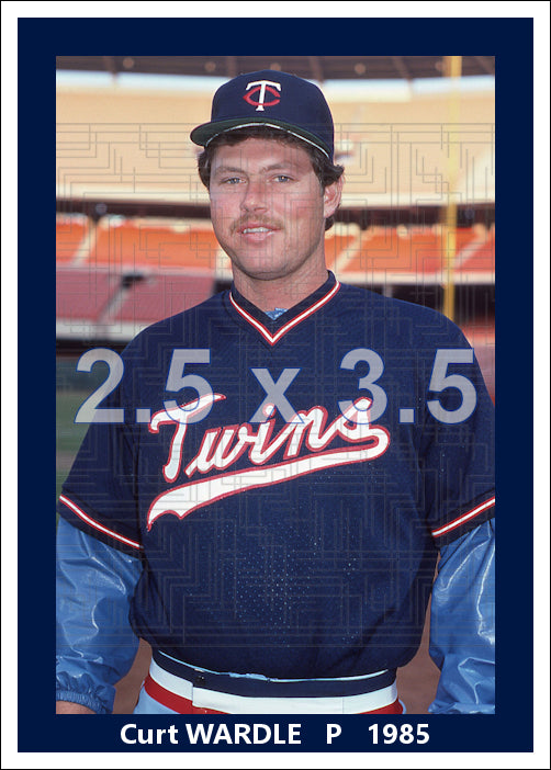 Curt Wardle - 1985 Minnesota Twins - choose a size & style