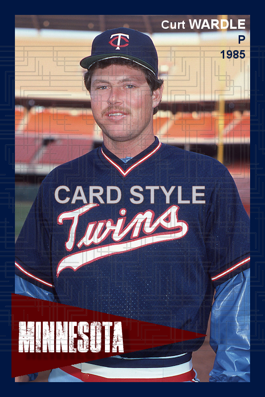 Curt Wardle - 1985 Minnesota Twins - choose a size & style