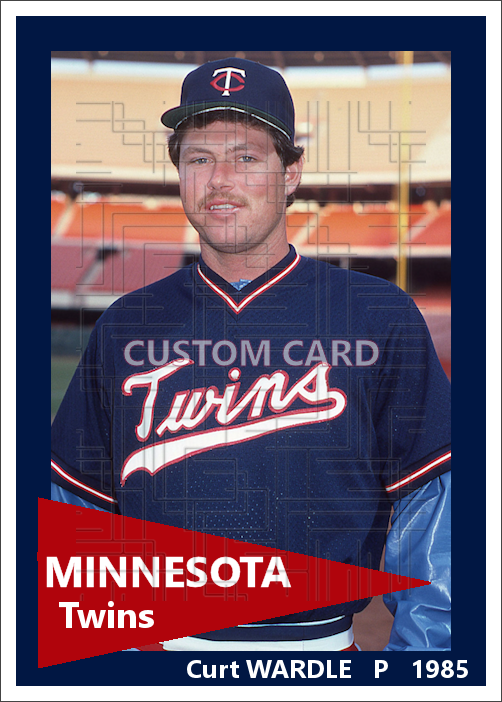 Curt Wardle - 1985 Minnesota Twins - choose a size & style