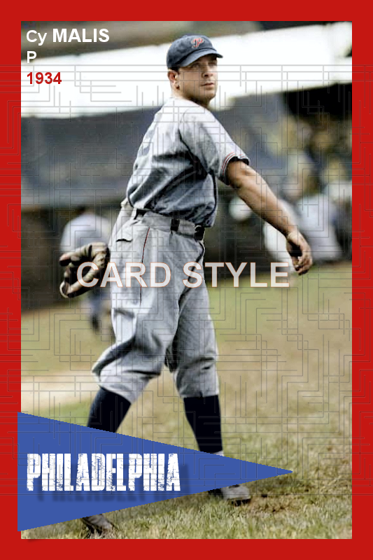 Cy Malis - 1934 Philadelphia Phillies - choose a size & style