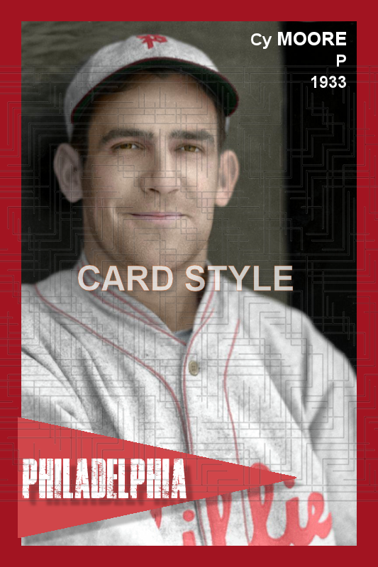 Cy Moore - 1933 Philadelphia Phillies - choose a size & style