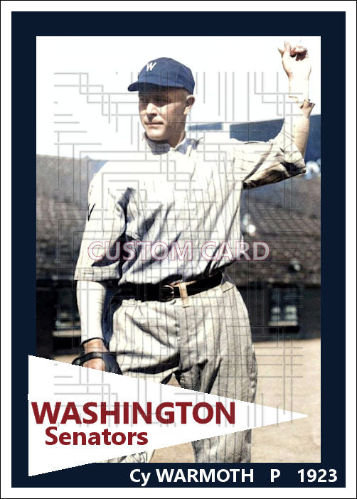 Cy Warmoth - 1923 Washington Senators - choose a size & style