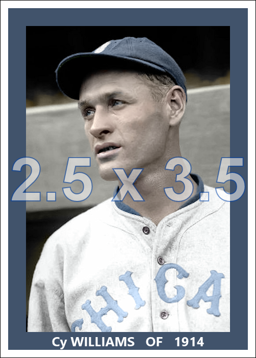 Cy Williams - 1914 Chicago Cubs - choose a size & style