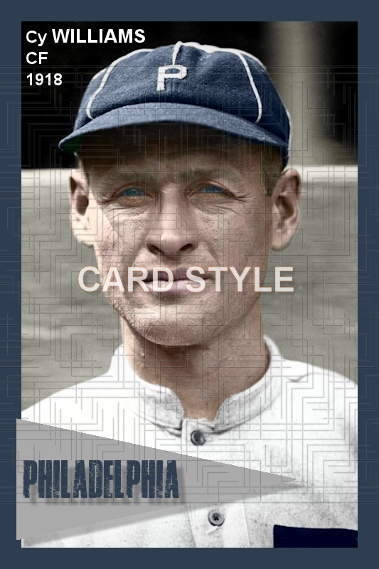 Cy Williams - 1918 Philadelphia Phillies - choose a size & style