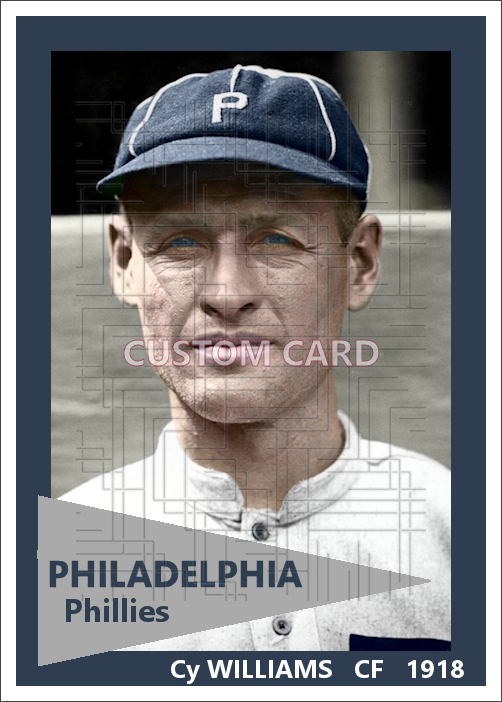 Cy Williams - 1918 Philadelphia Phillies - choose a size & style
