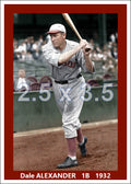 Dale Alexander - 1932 Boston Red Sox - choose a size & style