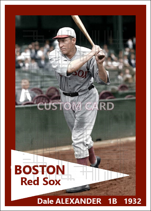 Dale Alexander - 1932 Boston Red Sox - choose a size & style