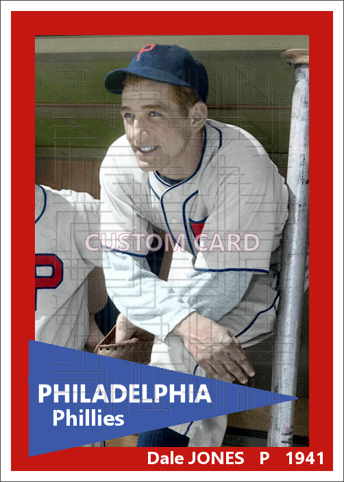 Dale Jones - 1941 Philadelphia Phillies - choose a size & style