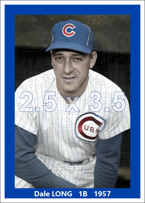 Dale Long - 1957 Chicago Cubs - choose a size & style