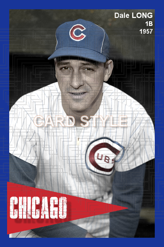 Dale Long - 1957 Chicago Cubs - choose a size & style