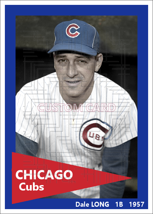 Dale Long - 1957 Chicago Cubs - choose a size & style