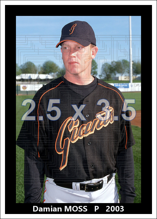 Damian Moss - 2003 San Francisco Giants - choose a size & style