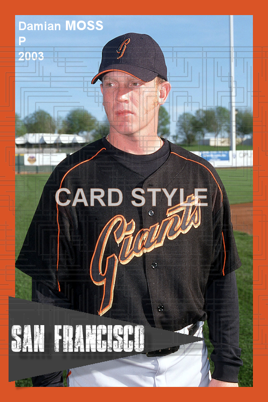 Damian Moss - 2003 San Francisco Giants - choose a size & style