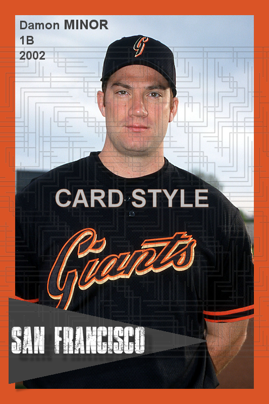 Damon Minor - 2002 San Francisco Giants - choose a size & style