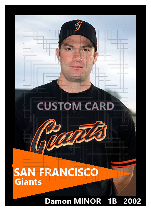 Damon Minor - 2002 San Francisco Giants - choose a size & style