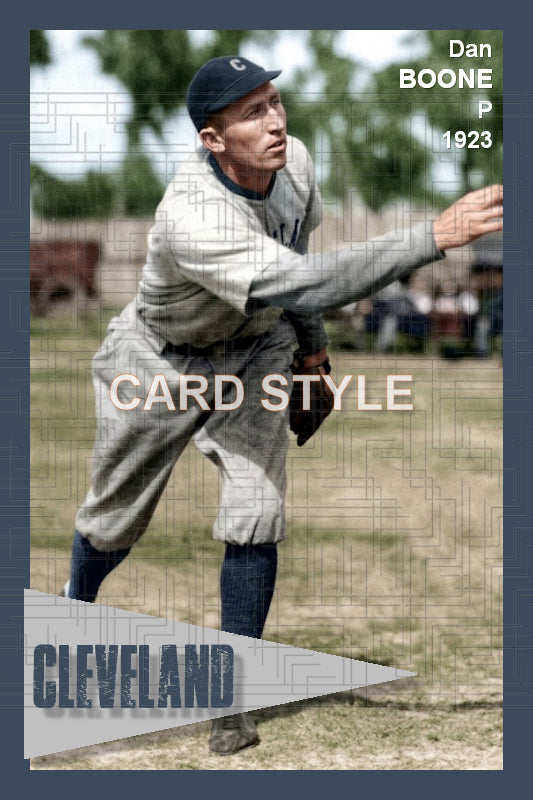 Dan Boone - 1923 Cleveland Indians - choose a size & style