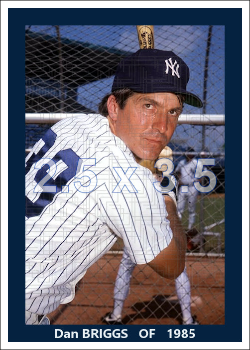 Dan Briggs - 1985 New York Yankees - choose a size & style