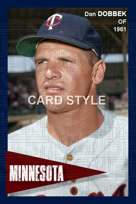 Dan Dobbek - 1961 Minnesota Twins - choose a size & style